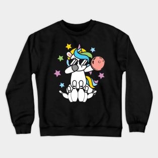 Unicorn Playing Bowling Crewneck Sweatshirt